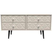 Welcome Furniture Ready Assembled Pixel 4 Drawer Bed Box In Kashmir Matt, Brown