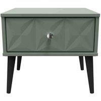 Welcome Furniture Ready Assembled Pixel 1 Drawer Bedside In Reed Green, Green