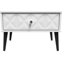 Welcome Furniture Ready Assembled Pixel 1 Drawer Wide Side Table In White Matt, White