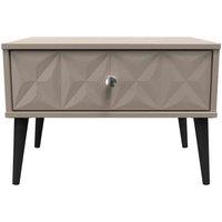 Welcome Furniture Ready Assembled Pixel 1 Drawer Wide Side Table In Mushroom, Brown
