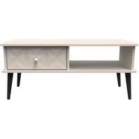 Welcome Furniture Ready Assembled Pixel 1 Drawer Coffee Table In Kashmir Matt, Brown