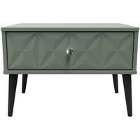 Welcome Furniture Ready Assembled Pixel 1 Drawer Wide Side Table In Reed Green, Green