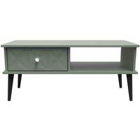 Welcome Furniture Ready Assembled Pixel 1 Drawer Coffee Table In Reed Green, Green