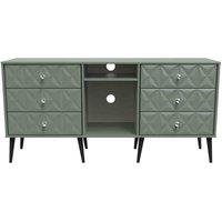 Welcome Furniture Ready Assembled Pixel 6 Drawer Sideboard In Reed Green, Green