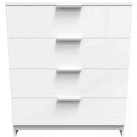 Welcome Furniture Ready Assembled Plymouth 4 Drawer Chest In White, White