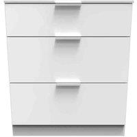 Welcome Furniture Ready Assembled Plymouth 3 Drawer Deep Chest In White, White