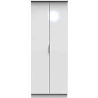 Welcome Furniture Ready Assembled Plymouth 2 Door Wardrobe In White, White