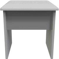 Welcome Furniture Ready Assembled Plymouth Stool In Uniform Grey Gloss & Dusk Grey, Grey