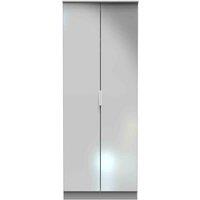 Welcome Furniture Ready Assembled Plymouth 2 Door Wardrobe In Uniform Grey & Dusk Grey, Grey