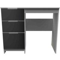 Welcome Furniture Ready Assembled Plymouth Vanity In Black & White, Black