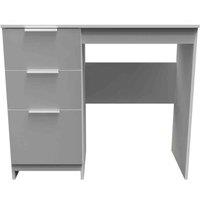 Welcome Furniture Ready Assembled Plymouth Vanity In Uniform Grey & White, Grey