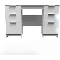 Welcome Furniture Ready Assembled Plymouth Double Pedestal Desk In White, White