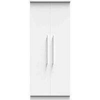 Welcome Furniture Ready Assembled Sherwood 2 Door Wardrobe In Porcelain Matt, White