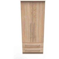 Welcome Furniture Ready Assembled Sherwood 2 Door 2 Drawer Wardrobe In Bardolino Oak, Brown