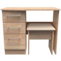 Welcome Furniture Ready Assembled Sherwood 2 Piece Set - Vanity 031 Stool 040 In Bardolino Oak, Brown