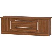 Welcome Furniture Ready Assembled Sherwood 2 Door 2 Drawer Superwide Tv Unit In Noche Walnut, Brown