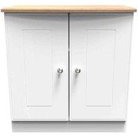 Welcome Furniture Ready Assembled Victoria 2 Door Cabinet In White Ash & Oak, White