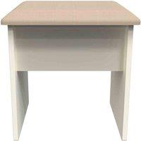 Welcome Furniture Ready Assembled Vienna Stool In Cream Ash & Oak, Cream
