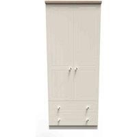 Welcome Furniture Ready Assembled Vienna 2 Door 2 Drawer Wardrobe In Cream Ash & Oak, Cream