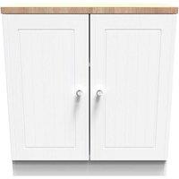 Welcome Furniture Ready Assembled Vienna 2 Door Cabinet In Porcelain Ash & Oak, White