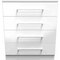 Welcome Furniture Ready Assembled Worcester 4 Drawer Chest In White, White