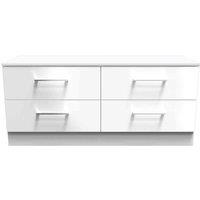 Welcome Furniture Ready Assembled Worcester 4 Drawer Bed Box In White, White