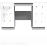 Welcome Furniture Ready Assembled Worcester Double Pedestal Desk In White, White