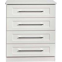 Welcome Furniture Ready Assembled York 4 Drawer Chest In White Ash, White