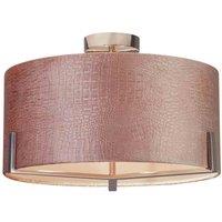 Lighting Collection Blush Velvet Ceiling Fitting, Silver