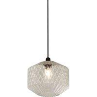 Lighting Collection Clear Glass Pendant Shade, Clear