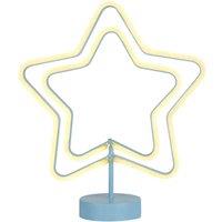 Lighting Collection LED Star Table Lamp, Blue