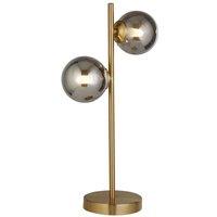 Lighting Collection Brass And Smoke, Brown