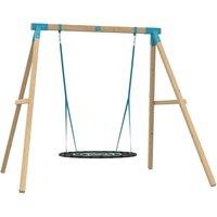 TP Kingswood Double Swing with Set with Giant Nest Swing, Brown