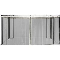 Outsunny 352 x 207cm Universal Replacement Mesh Sidewall Netting For Patio Gazebos and Canopy Tents (Sidewall Only) - Beige
