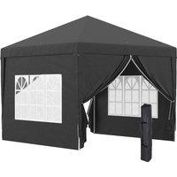 Outsunny 3 x 3 Meters Pop Up Water Resistant Gazebo - Black, Black