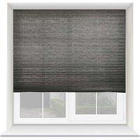 New Edge Blinds Dim Out Pleated Blind Shade 105cm Charcoal Grey, Grey