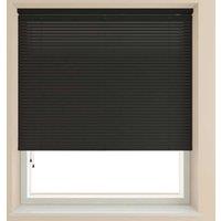 New Edge Blinds 152cm Drop 25mm Slat PVC Venetian Blind 105cm Black, Black