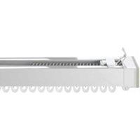 New Edge Blinds Extendable Metal Curtain Track 110 Extendable Track, White