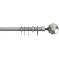 New Edge Blinds Finesse Extendable Curtain Pole Satin cm Finesse Extendable Curtain Pole 22-25mm 170cm, Silver