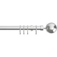 New Edge Blinds Finesse Extendable Curtain Pole Chrome Finesse Extendable Curtain Pole 22-25mm 120cm, Silver