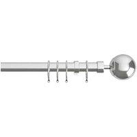 New Edge Blinds Finesse Extendable Curtain Pole Chrome Finesse Extendable Curtain Pole 22-25mm 170cm, Silver