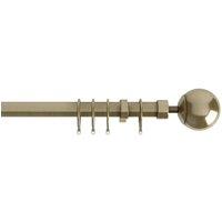 New Edge Blinds Finesse Extendable Curtain Pole Antique Brass Finesse Extendable Curtain Pole 22-25mm 170cm, Gold