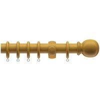 New Edge Blinds Complete Wooden Curtain Pole Set 240 Antique Pine, Brown