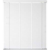 New Edge Blinds White Faux Wood Venetian Blind With Tapes 165cm x 200cm, White