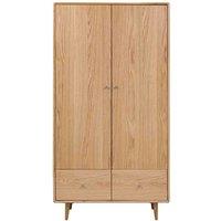 FURNITURE LINK Jenson 2 Door Wardrobe, Brown
