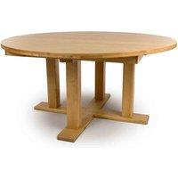 FURNITURE LINK Madrid Extending Round Dining Table 1600-2100mm, Brown