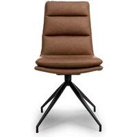 FURNITURE LINK Nobo Swivel Chair - Tan (sold in 2's), Brown