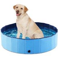Groundlevel Folding bath pool for pets and kids - Large, Blue