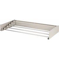 Enfinigy Groundlevel Wall Mounted Folding Laundry Clothes Drying Rack, Silver