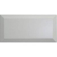 Johnson Tiles Bevel Brick - Gloss Light Grey, Grey